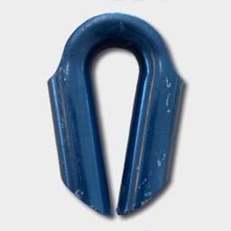 Afficher les détails pour Cosse tube | type G215 | pour câbles en acier | laqué bleu | pour câbles de 12mm Image de Cosse tube | type G215 | pour câbles en acier | laqué bleu | pour câbles de 12mm