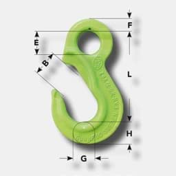 Zeige Details für Lasthaken | Güteklasse 10 | für Kette ⌀ 7+8mm Bild von Lasthaken | Güteklasse 10 | für Kette ⌀ 7+8mm