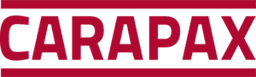 CARAPAX Logo Logo mit dem Schriftzug CARAPAX in roter Farbe
