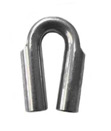 Afficher les détails pour Cosse-tube | inox | pour câbles de 12mm Image de Cosse-tube | inox | pour câbles de 12mm