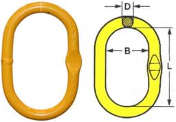 Afficher les détails pour Aufhänge-Ring (Master Link) 1,25 t Tragkraft, Güteklasse 10, für 1-Strangkette 6 mm Image de Aufhänge-Ring (Master Link) 1,25 t Tragkraft, Güteklasse 10, für 1-Strangkette 6 mm