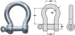 Show details for Shackle | 8mm material | galvanized | bow type Picture of Shackle | 8mm material | galvanized | bow type