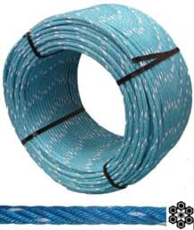 Afficher les détails pour Corde Herkules (PP) | diamètre 8mm | âme en acier galvanisé | 6 lisses | 220m Image de Corde Herkules (PP) | diamètre 8mm | âme en acier galvanisé | 6 lisses | 220m
