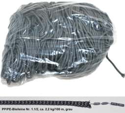 Afficher les détails pour Corde plombée | No. 1,5 | 2,2kg/100m | tresse en polypropylène (PP) et polyéthylène (PE) | gris Image de Corde plombée | No. 1,5 | 2,2kg/100m | tresse en polypropylène (PP) et polyéthylène (PE) | gris