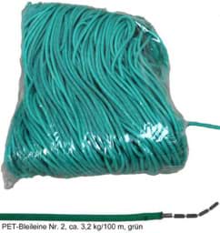 Afficher les détails pour Corde plombée | No. 2 | 3,2kg/100m | tresse PET | vert Image de Corde plombée | No. 2 | 3,2kg/100m | tresse PET | vert
