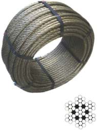 Afficher les détails pour Drahtseil, 14mm Durchmesser, fischereiverzinkt, 6x7+Sel (Stahleinlage) Image de Drahtseil, 14mm Durchmesser, fischereiverzinkt, 6x7+Sel (Stahleinlage)