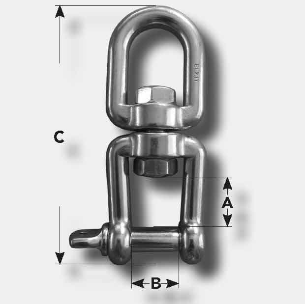 Grillo Dritto 8 Mm. In Acciaio Inox A4 - AISI 316