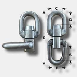 Afficher les détails pour Emerillon Flex | 12mm | capacité de charge (WLL) 1,6t | inox V4A/AISI 316 Image de Emerillon Flex | 12mm | capacité de charge (WLL) 1,6t | inox V4A/AISI 316