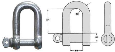 Shackle 22mm Material Galvanized D Type Engel Netze